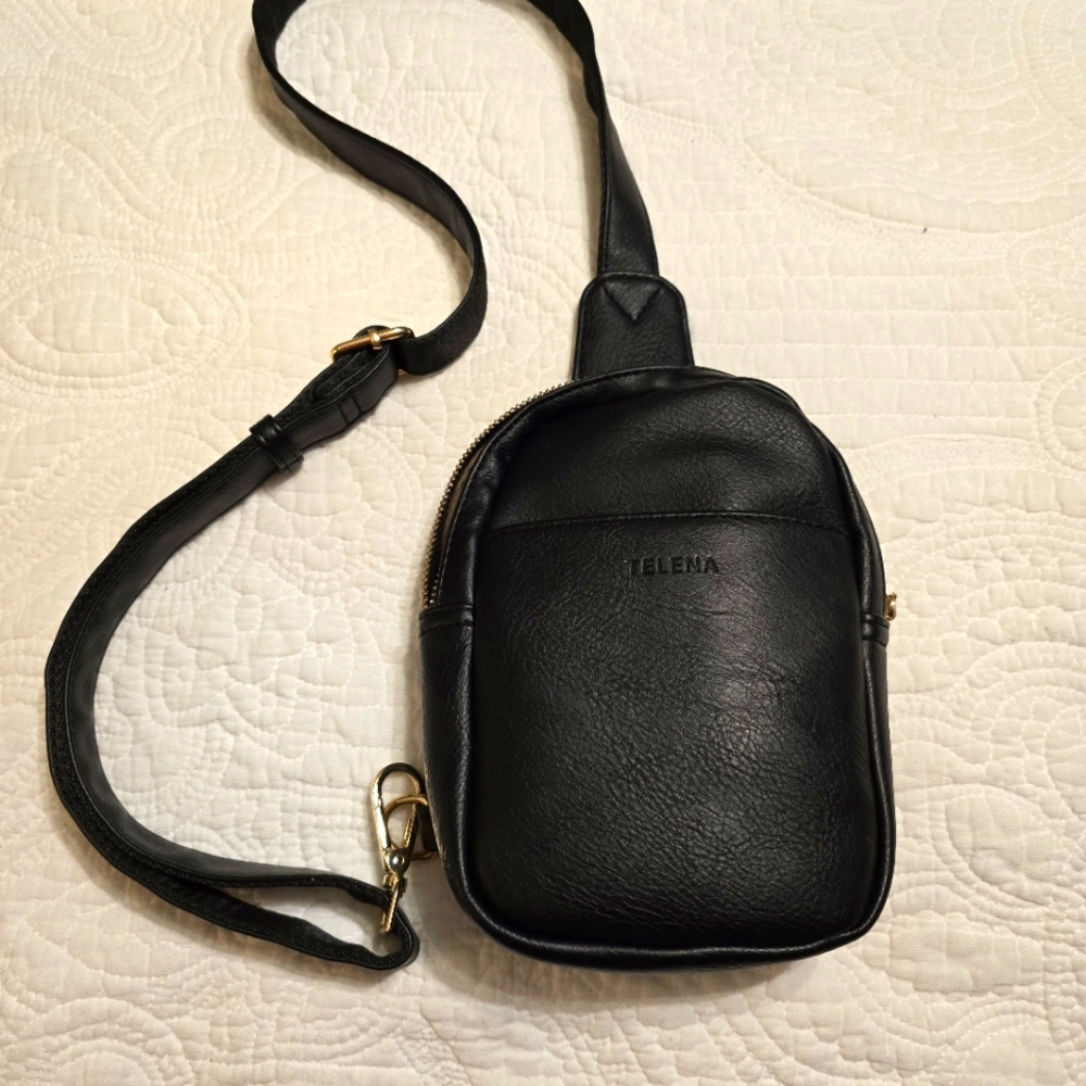 Telena Small Sling Bag for Women Leather Crossbody Fanny Packs Chest Bag for Wom
